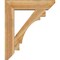 Ekena Millwork Merced Slat Rough Sawn Bracket w/ Offset Brace, Western Red Cedar, 8"W x 32"D x 38"H BKT0806X32X38MRC06RWR - alternate 2